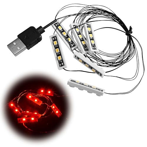 LED LIGHTS BLUE FOR BLOCKS POWERED USB SET OF 6 PCS for home Brand no brand