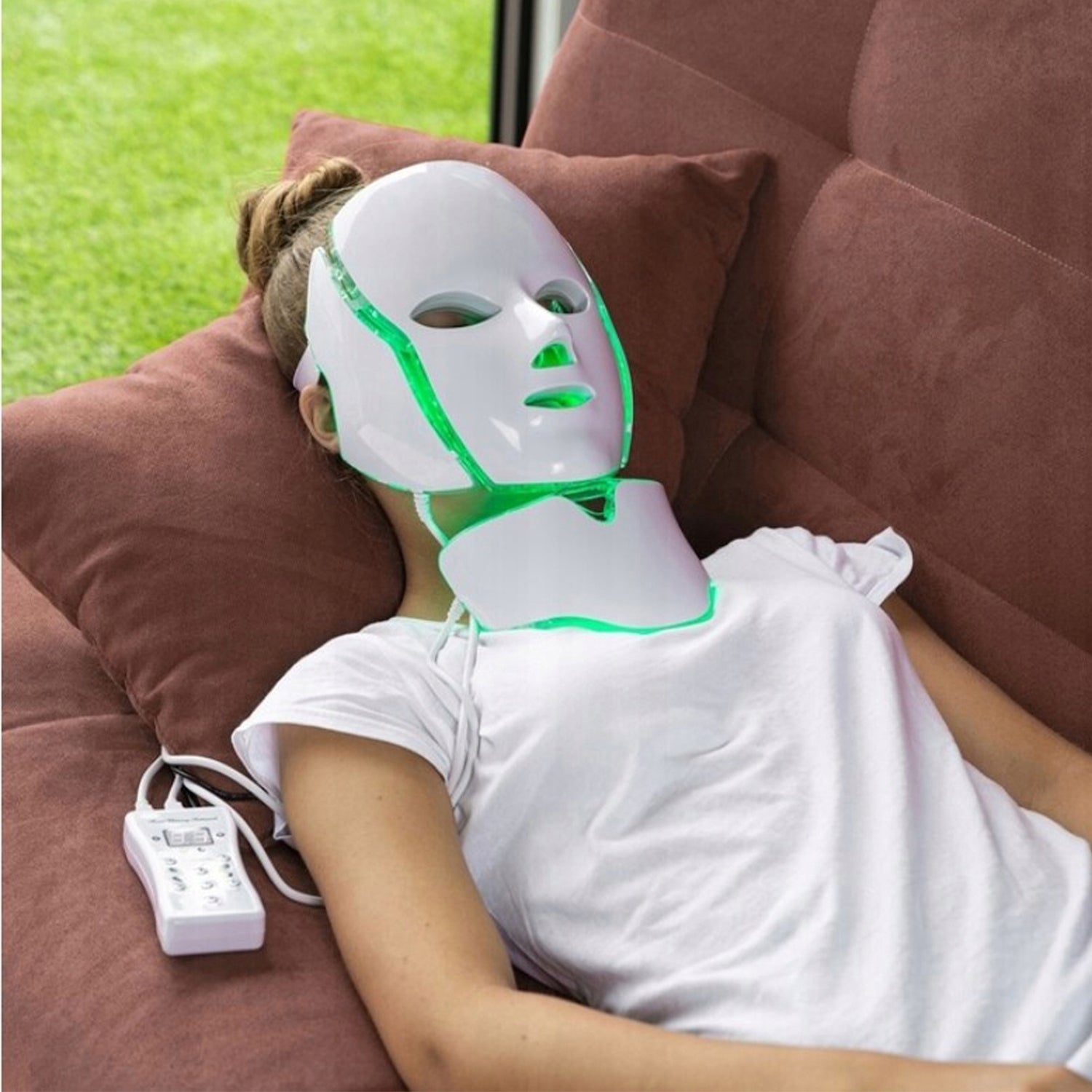 LED MASK 7 COLORS FOR FACE NECK BEAUTIFYING LIFTING QSKY