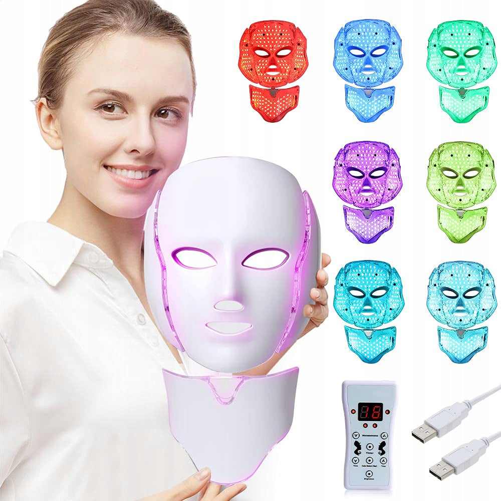 LED MASK 7 COLORS FOR NECK FACE AND CHEST BEAUTIFYING Packaging status original