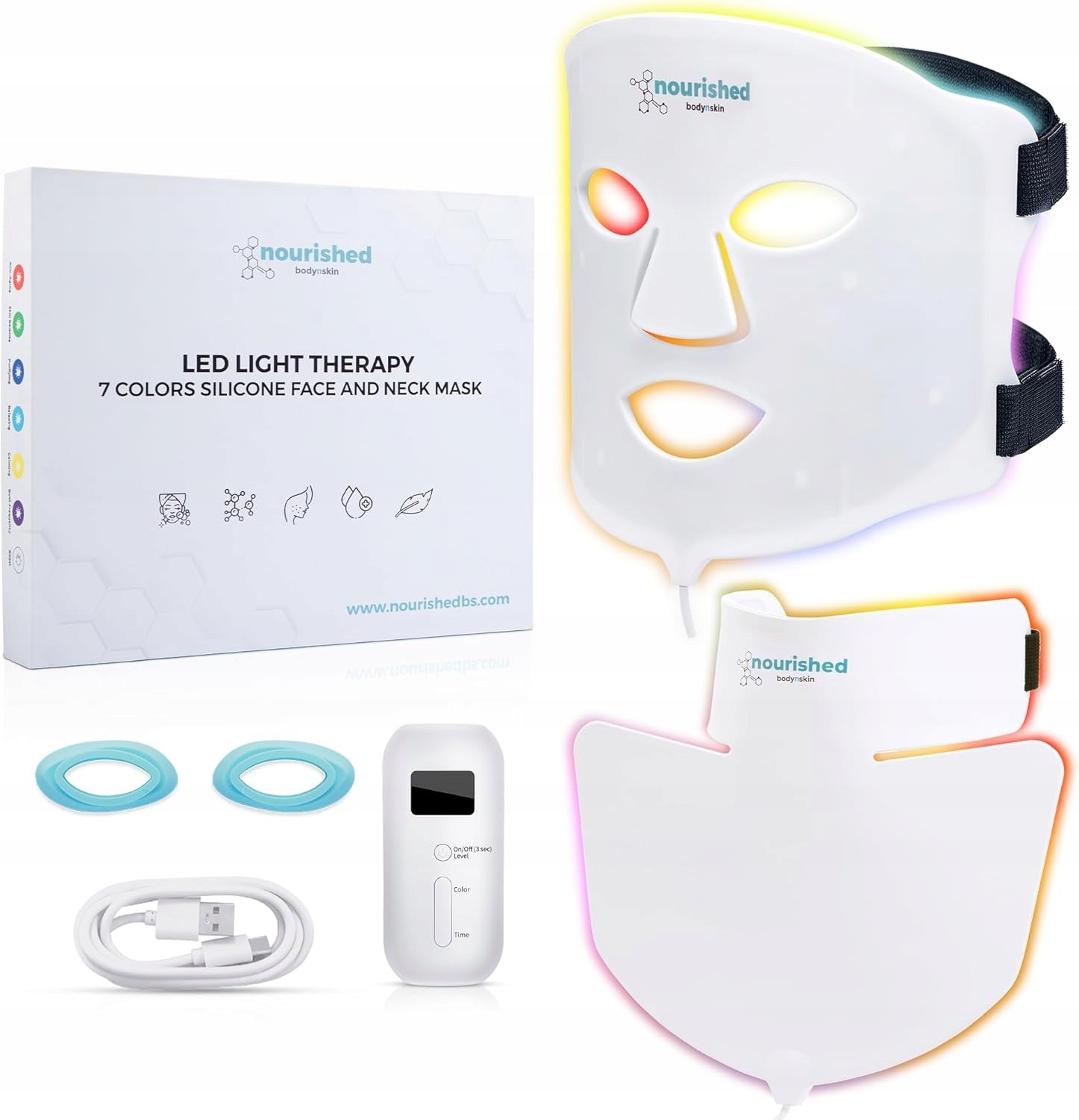 LED MASK FOR THERAPY REJUVENATING NOURISHED NBS-1 HEALING FIRMING