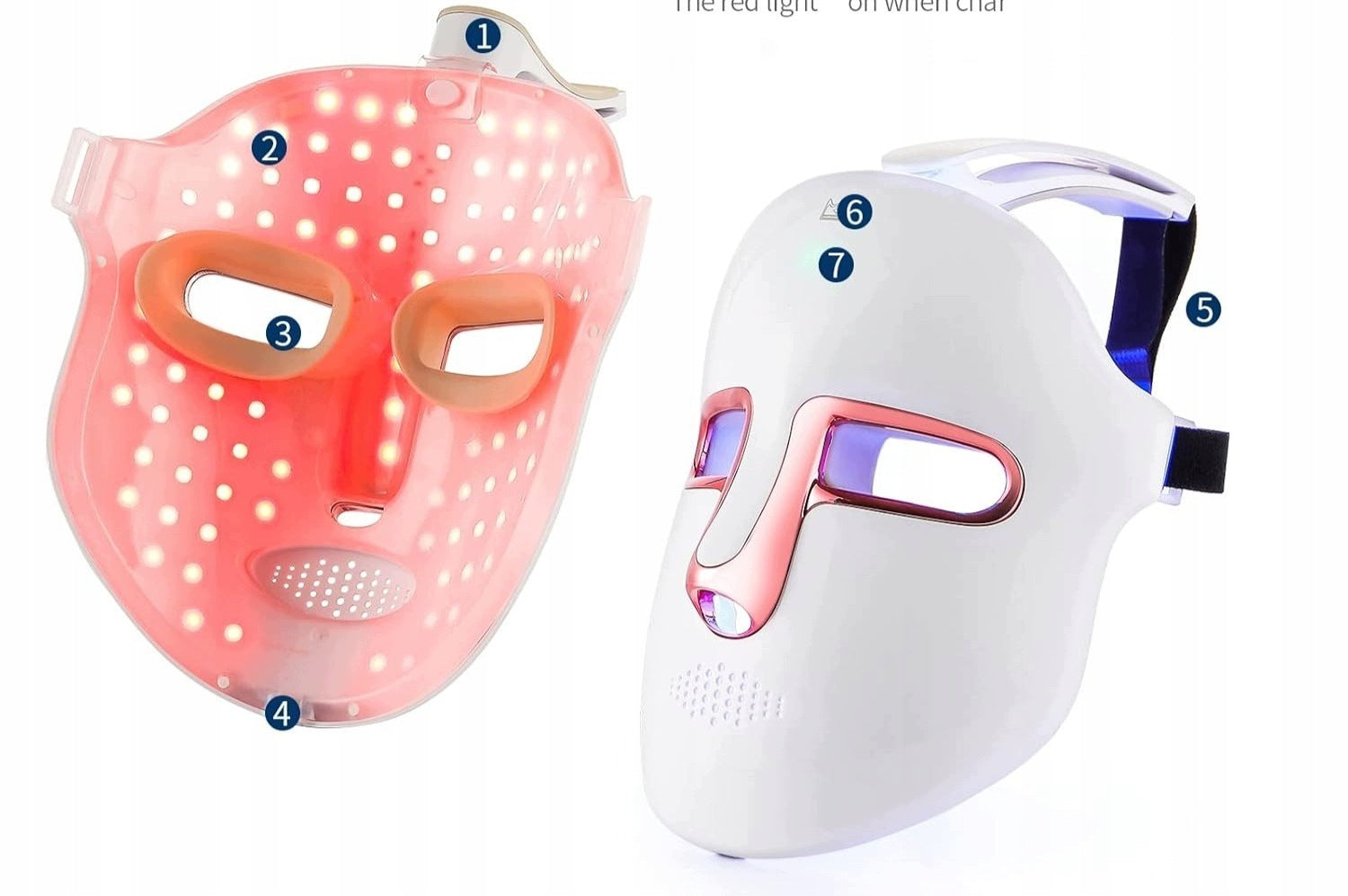 LED Mask Light Therapy USB-C Portable for Travel Packaging status original