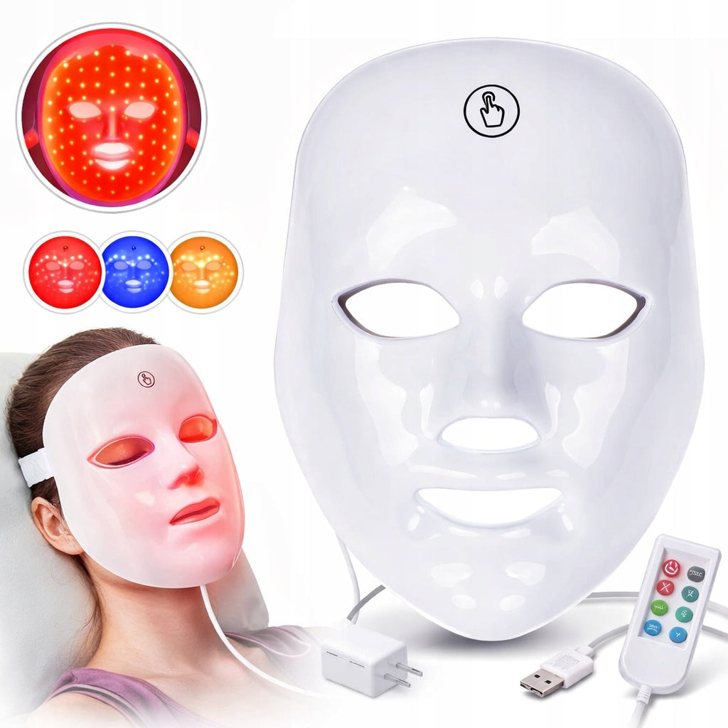 LED Mask Light Therapy for WRINKLES 7 Colors Skin Regeneration