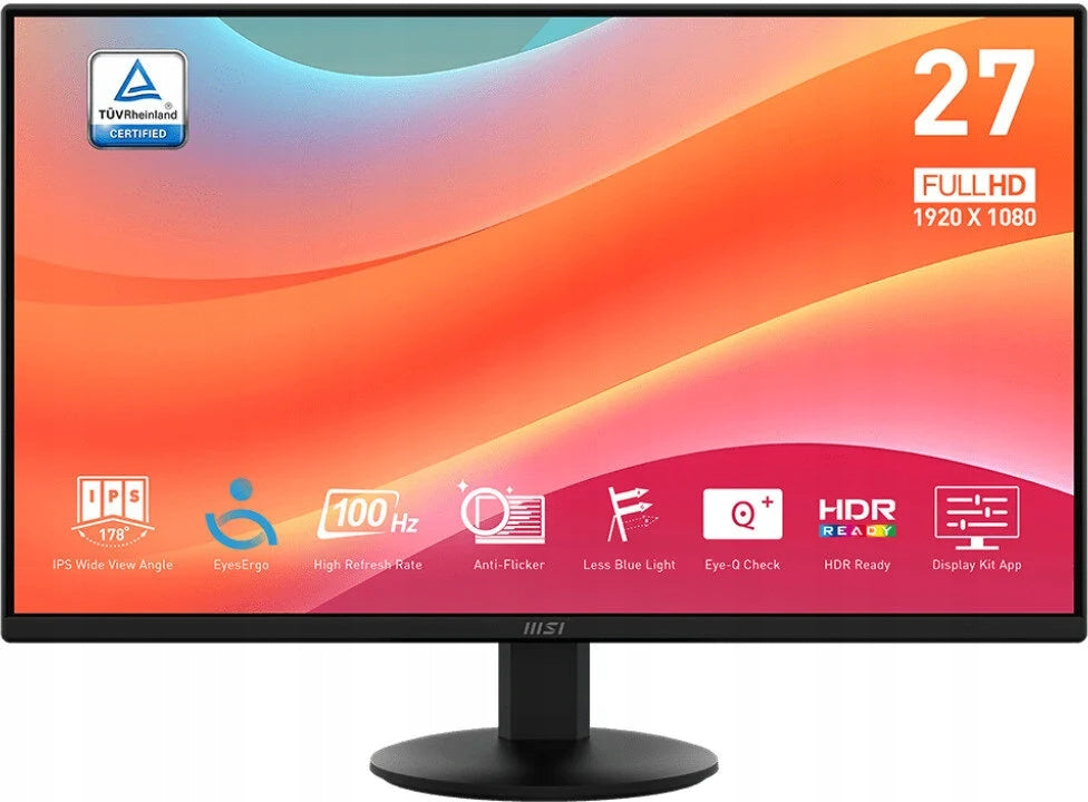 LED Monitor MSI PRO MP272L 27" 1920 x 1080 px IPS / PLS 100Hz