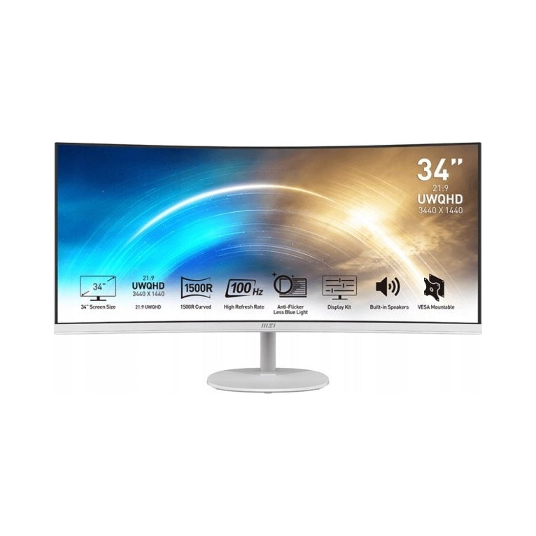 LED Monitor MSI PRO MP341CQW 34" 3440 x 1440 px VA