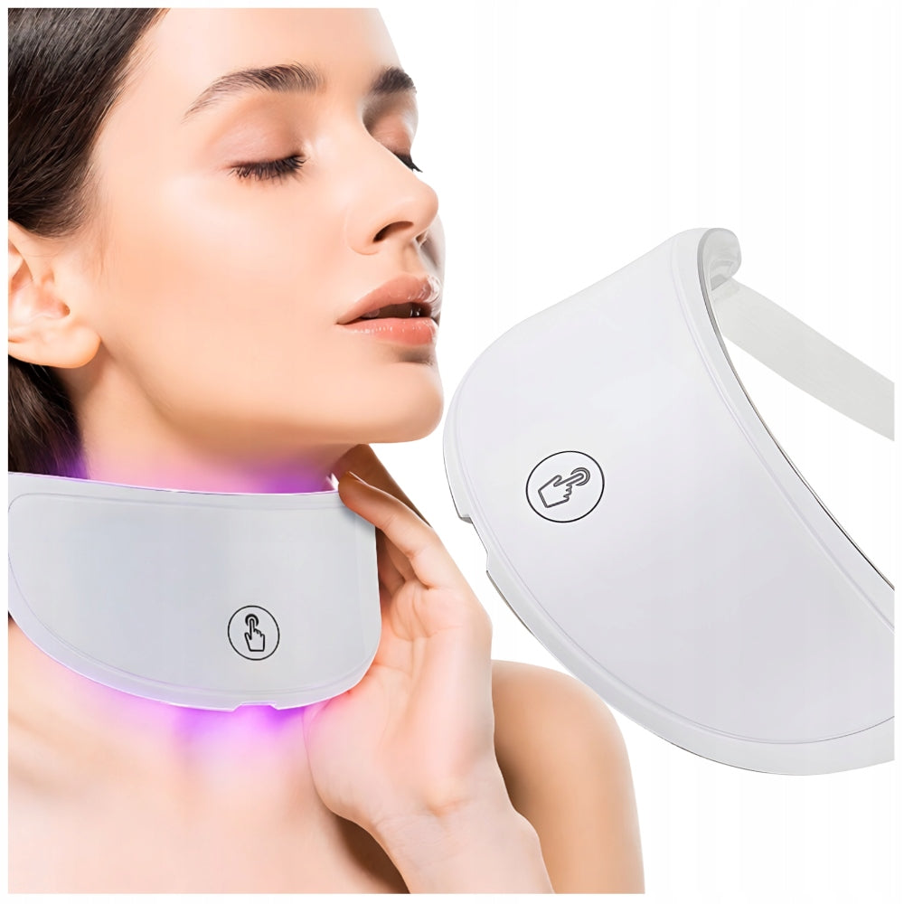 LED Neck Mask for Light Therapy Wireless 7 Colors Wrinkles