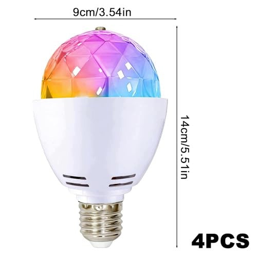 LED PARTY LAMP RGB ROTATING 360 FOR HOME CLUB DISCO 4 PCS. Manufacturer code Nieoznaczona