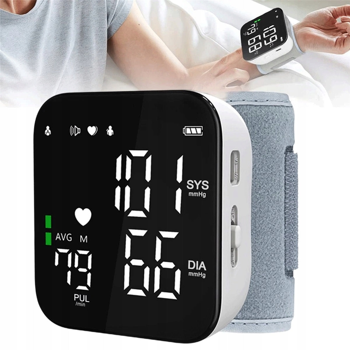 LED PRESSURE MONITOR WITH SINGLE-KEY OPERATION AND SILENCE FUNCTION