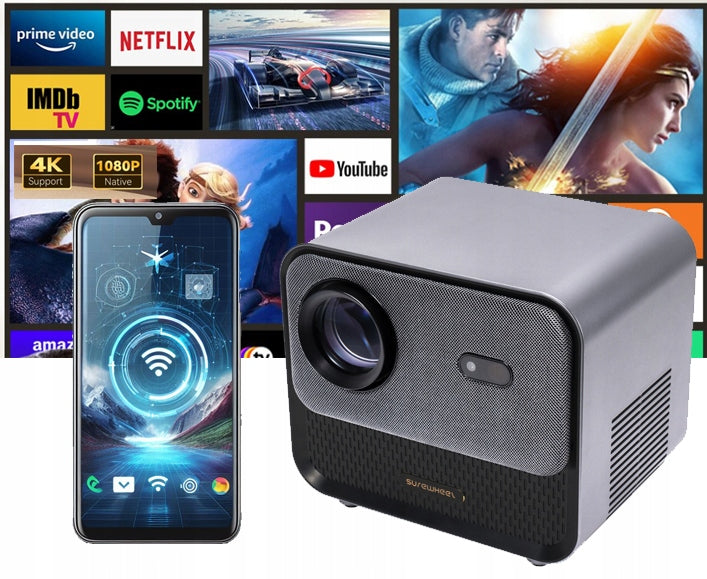 LED PROJECTOR SUREWHEEL SW30 PROJECTOR WIFI FULL HD ANDROID TV 220CALI