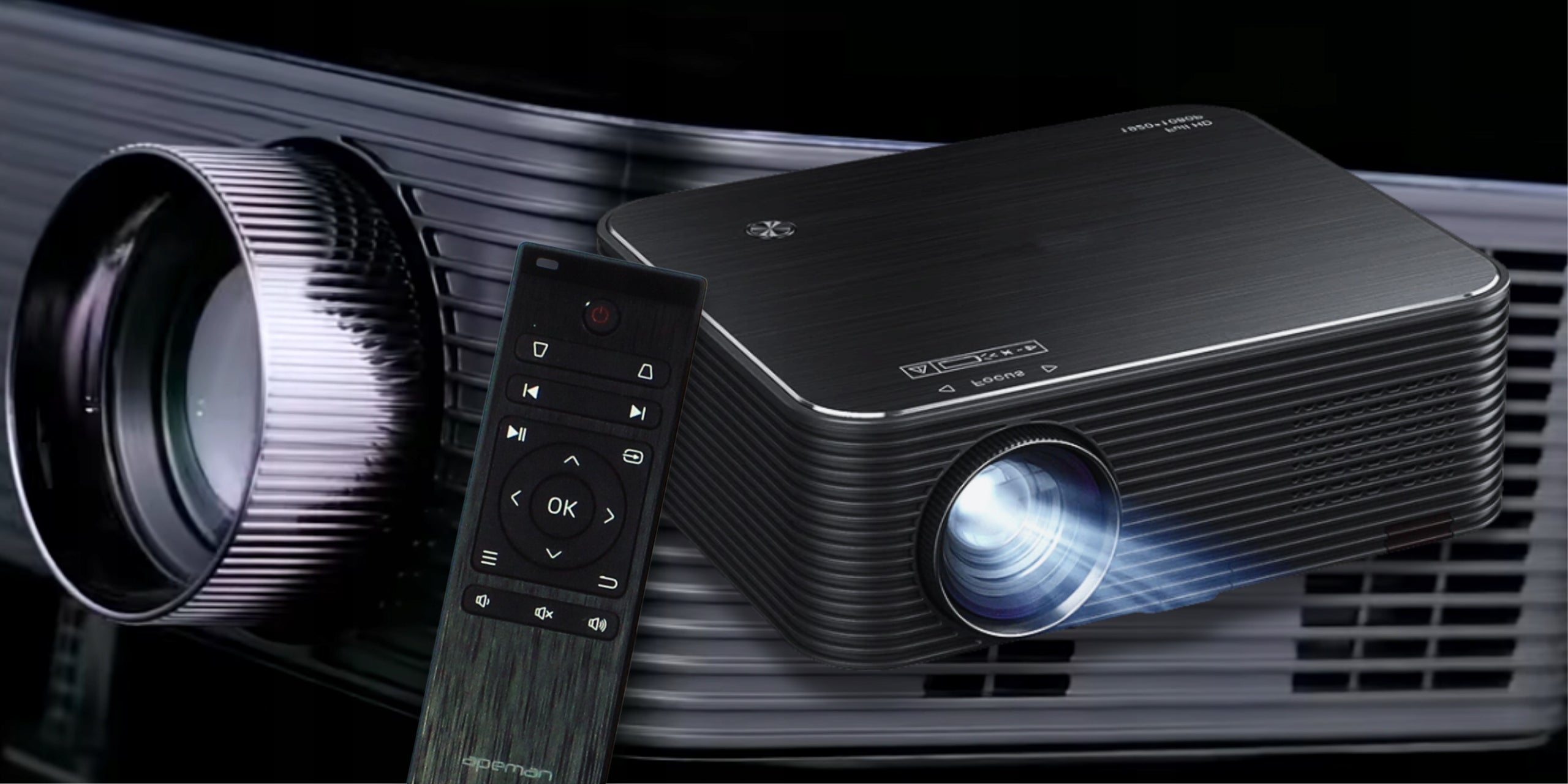 LED Projector Apeman Full HD 1080P 300" inch HDMI Support 4K Remote Control Packaging status original