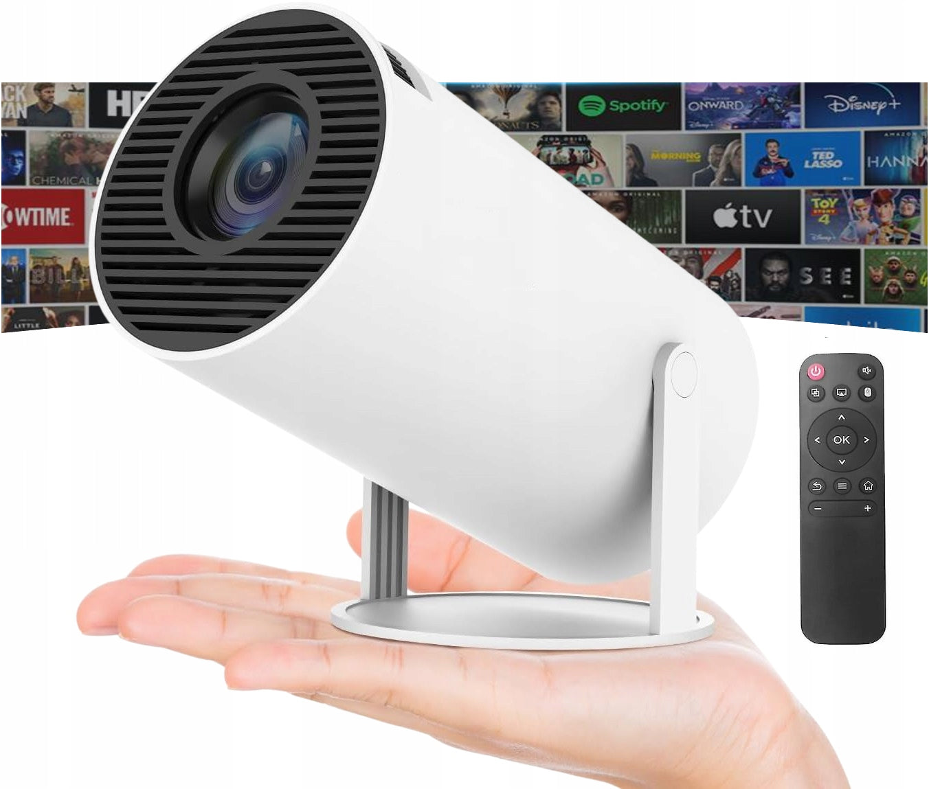 LED Projector Magcubic HY300 Pro White Android WiFi Bluetooth Speaker