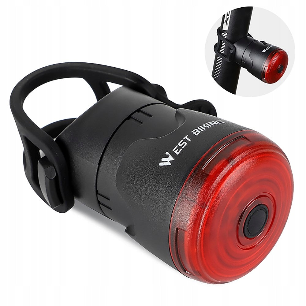 LED Rear Light Intelligent WEST BIKING Braking Sensor 6 Modes