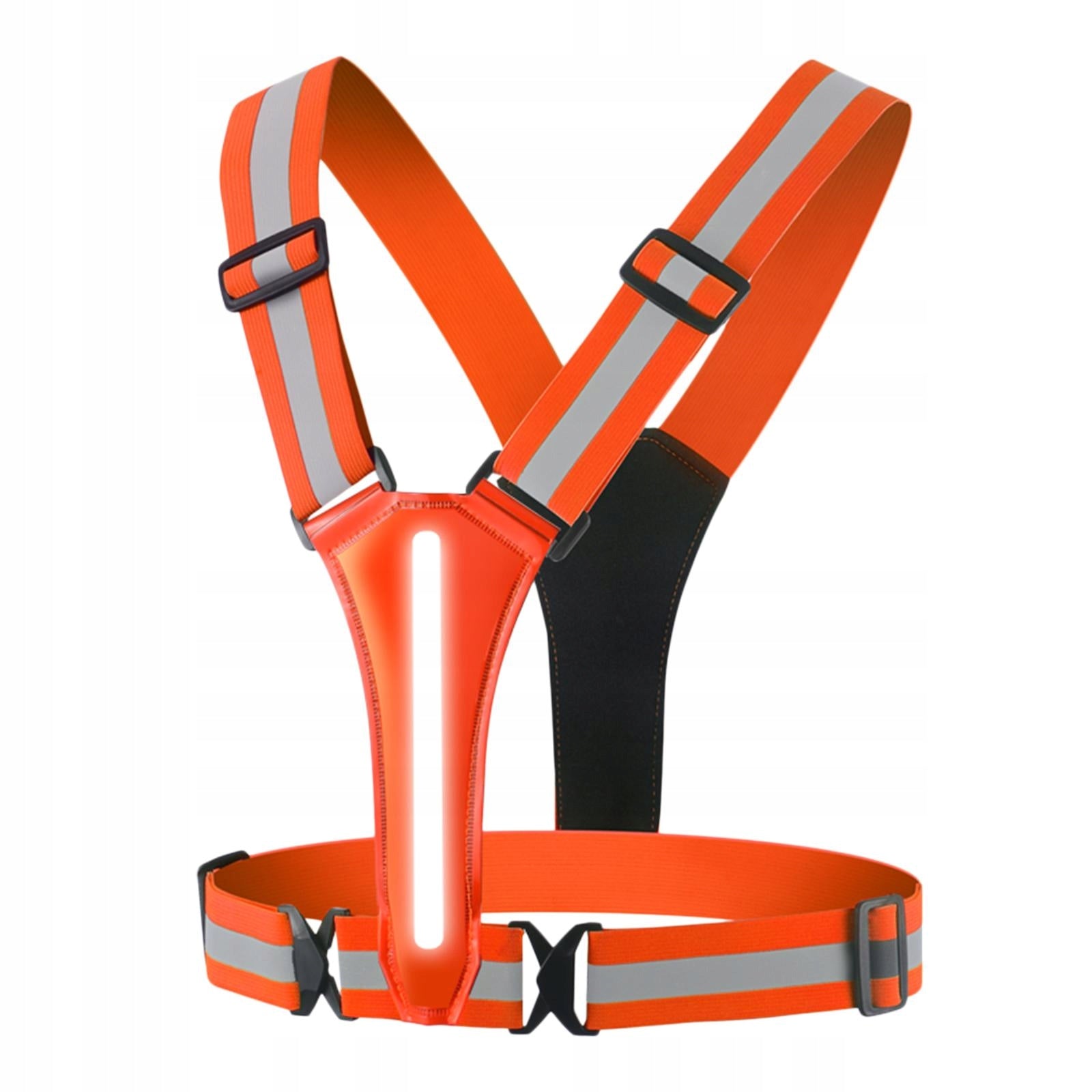 LED Reflective Vest Adjustable Rechargeable 3 Modes Protector Orange Color multicolor
