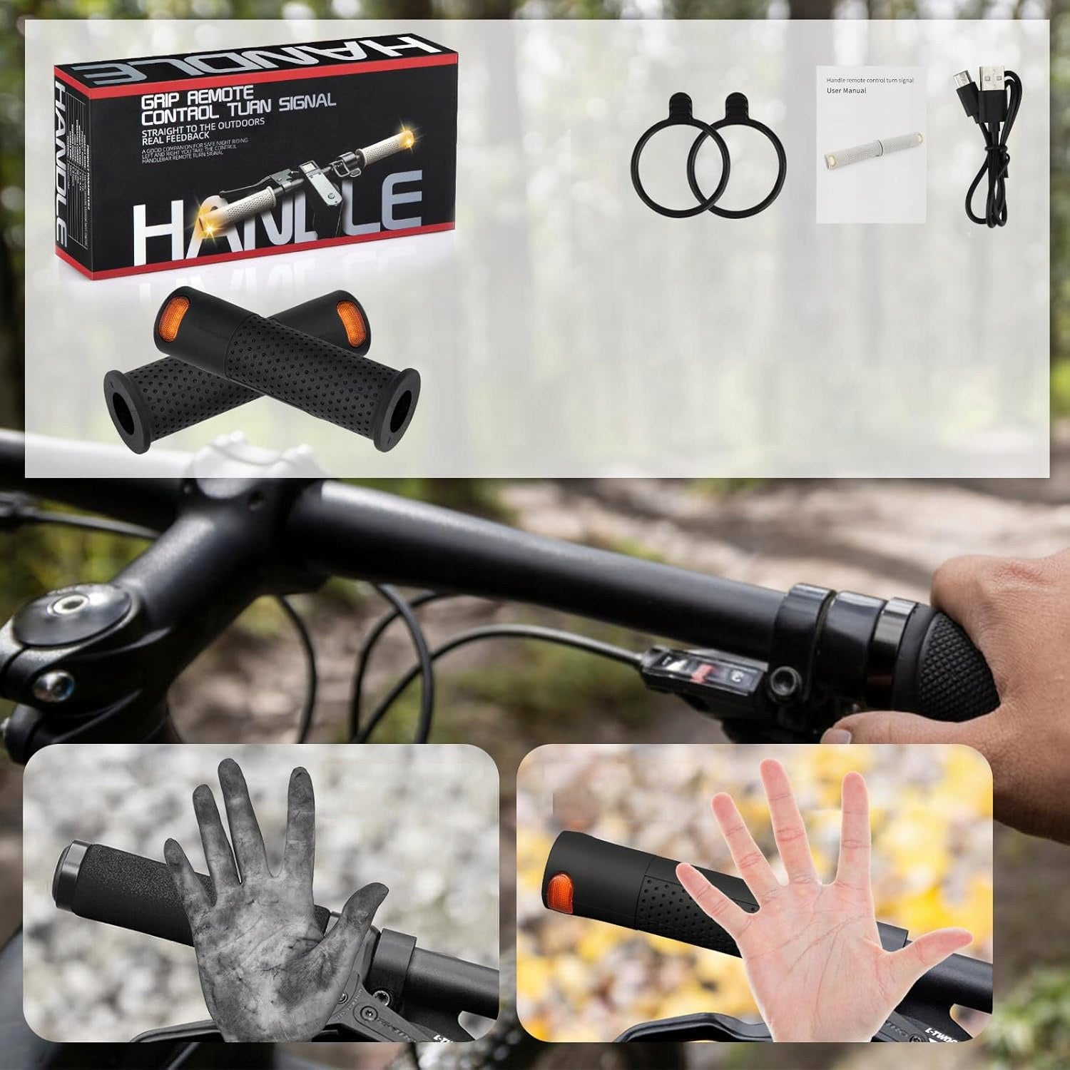 LED SCOOTER TURN SIGNAL LIGHT WITH HANDLE FOR XIAOMI NINEBOT Kind on the trunk