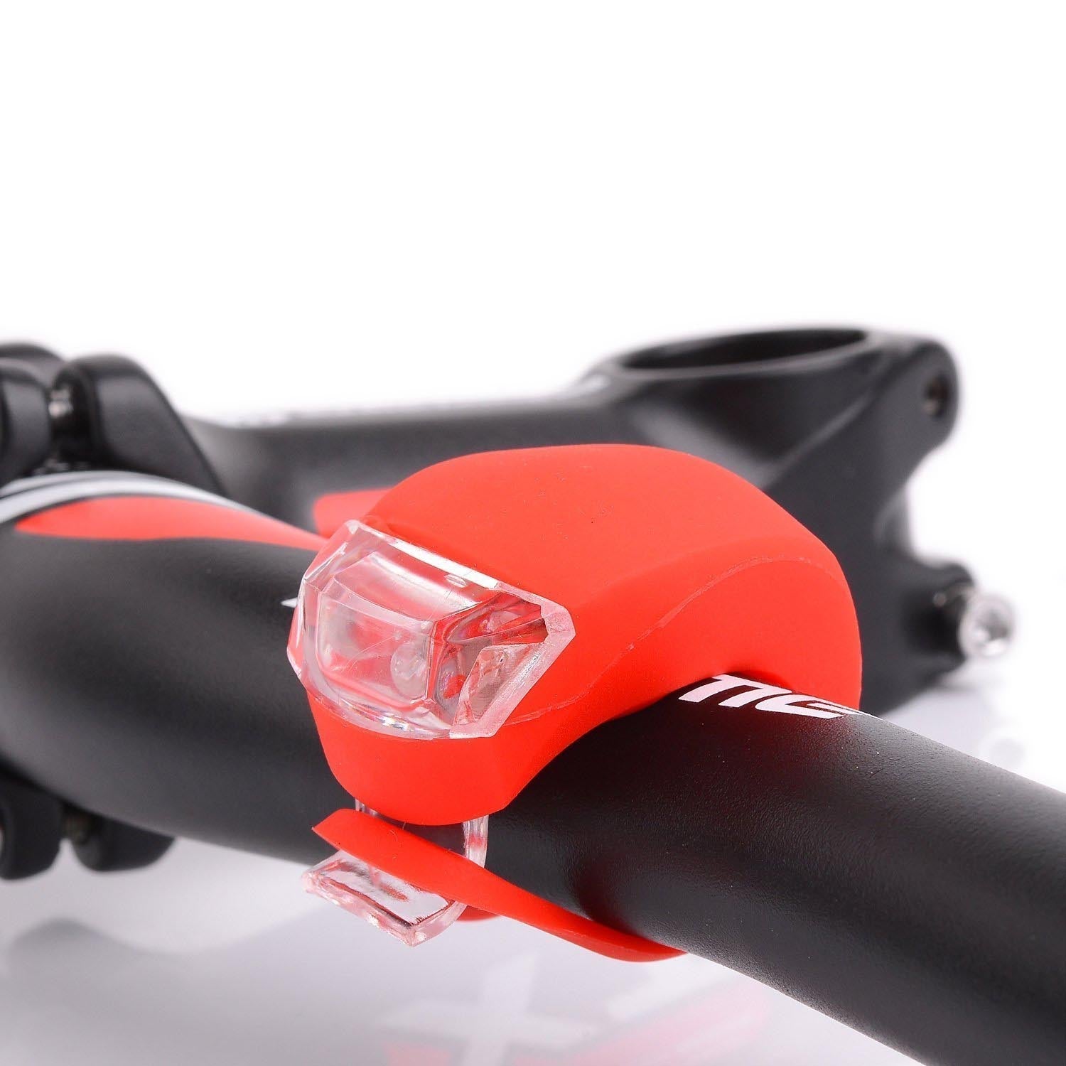 LED SILICONE BIKE LIGHTS 2 PIECES FRONT REAR Brand Liderhoff