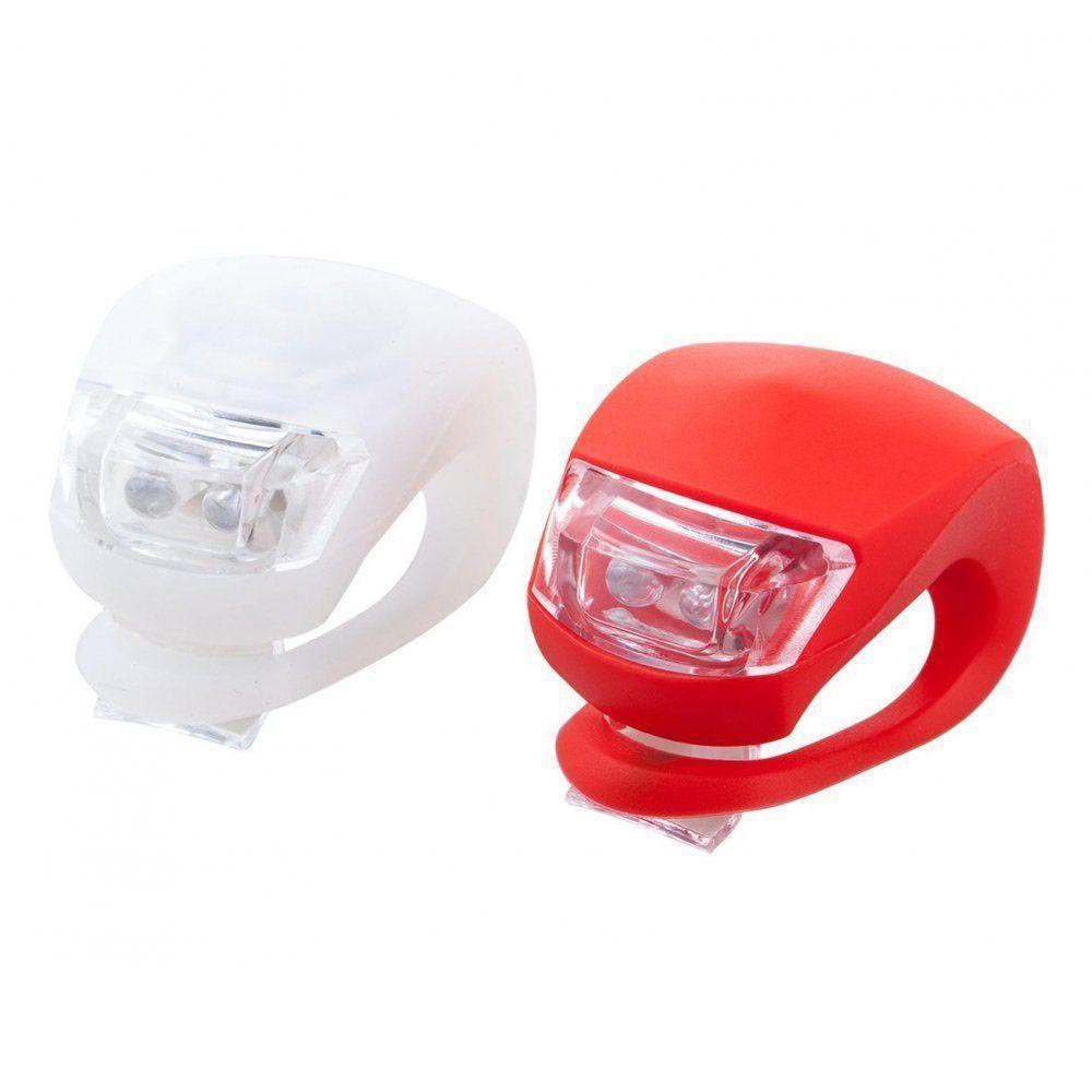 LED SILICONE BIKE LIGHTS 2 PIECES FRONT REAR