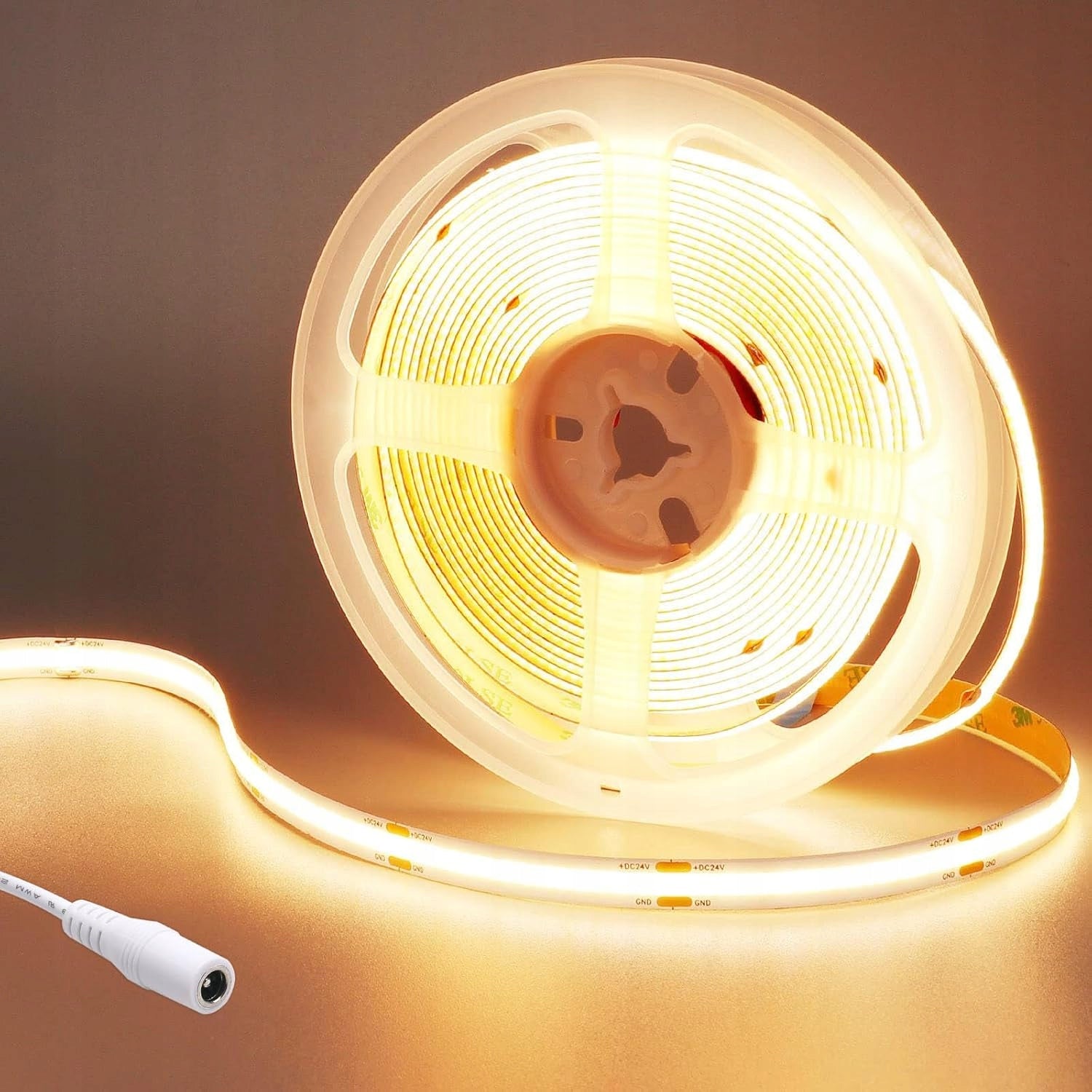LED STRIP COB 24V 5M WARM WHITE 3000K 480LED/M IP20 FLEXIBLE
