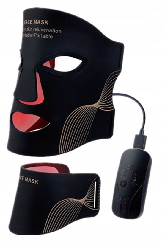 LED Silicone Face and Neck Mask 7 Colors Red Light Therapy.