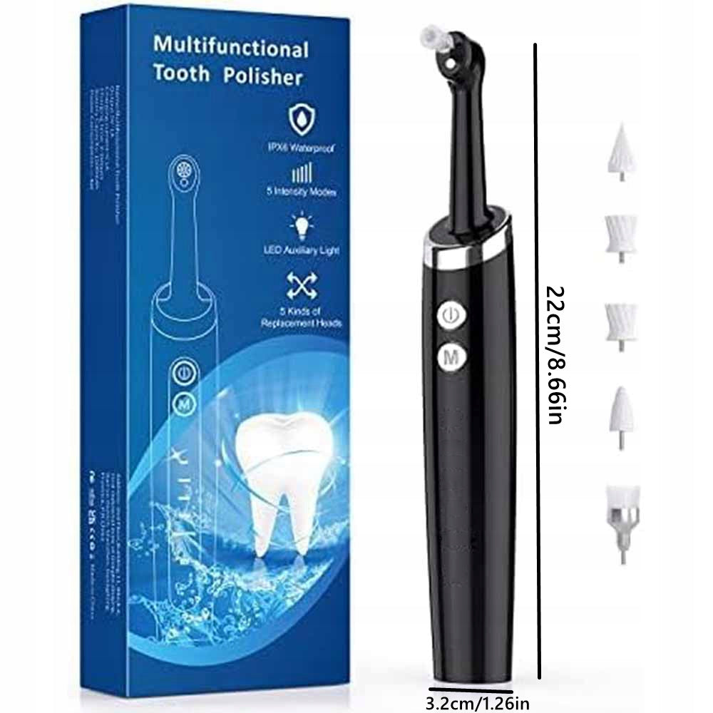 LED TOOTH POLISHER WHITENING KIT 5 LED MODES REMOVE SEDIMENT Medical device no