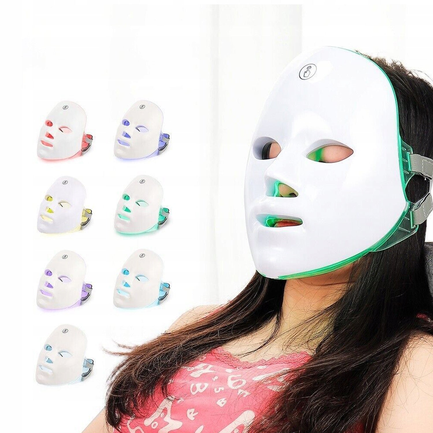 LED Therapeutic Mask 7 Colors Photon Face Care Packaging status original