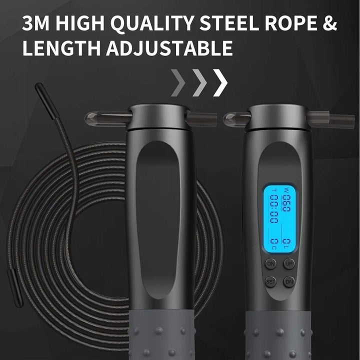 LED Training Jump Rope With Counter 3m Adjustable Brand no brand
