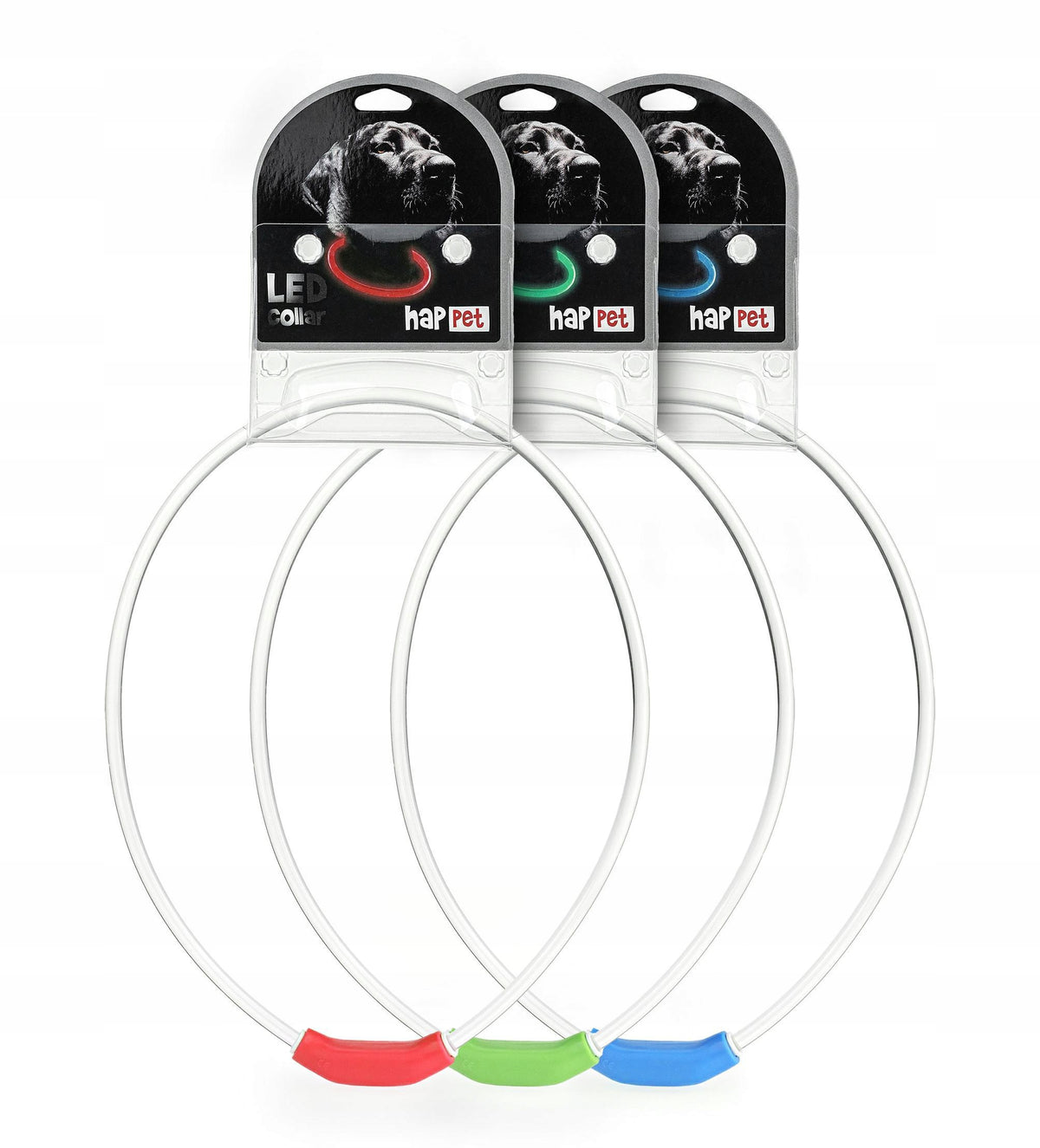 LED collar red M 55cm Packaging status original
