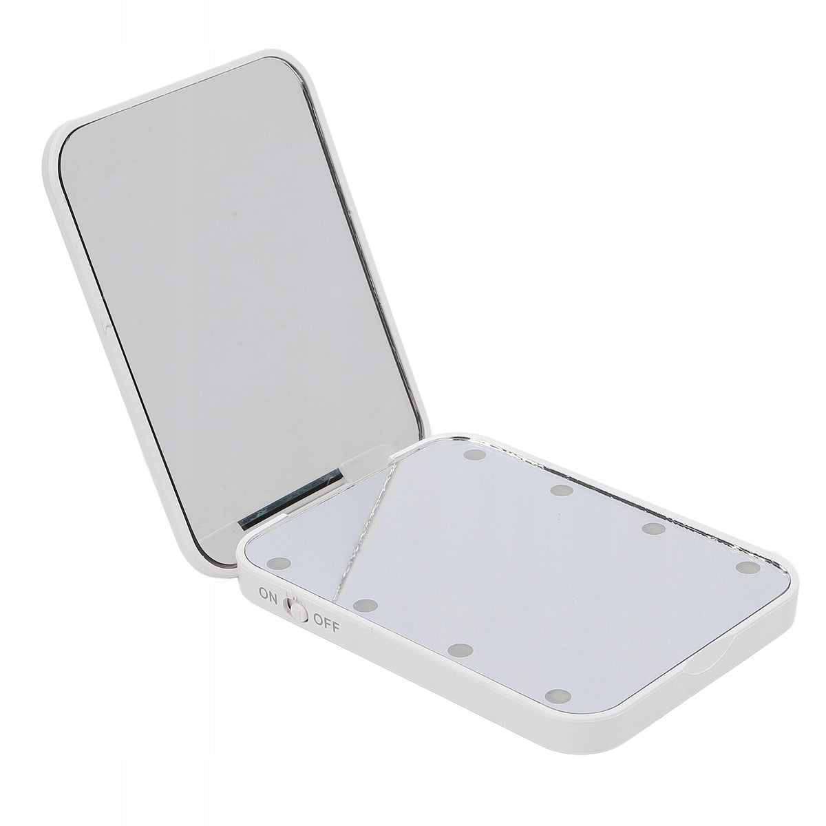 LED compact makeup mirror with light double-sided F4 magnification