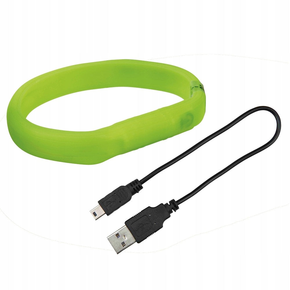 LED dog collar Trixie USB green size M-L 50 cm