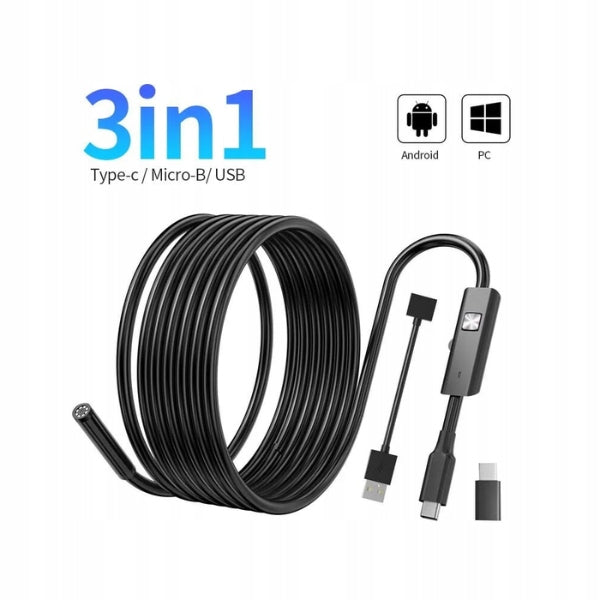 LED endoscope camera 3 in1, 2m, 1 pc.