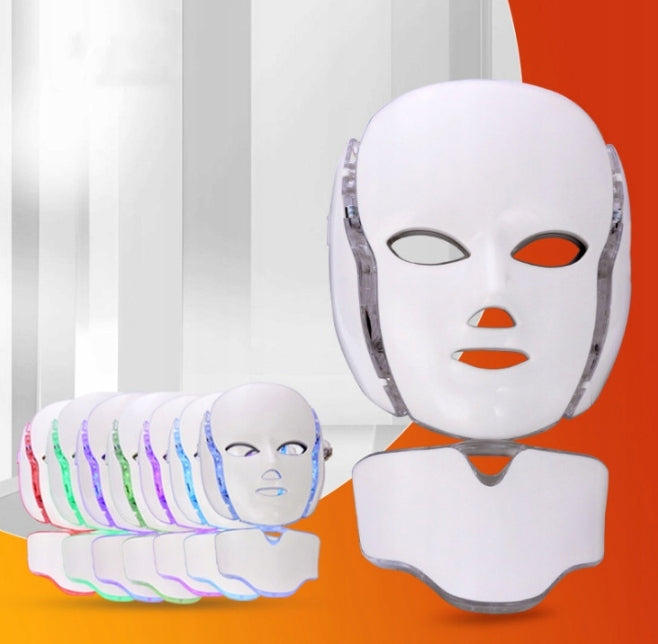 LED face and neck mask electrostimulation Batteries included no