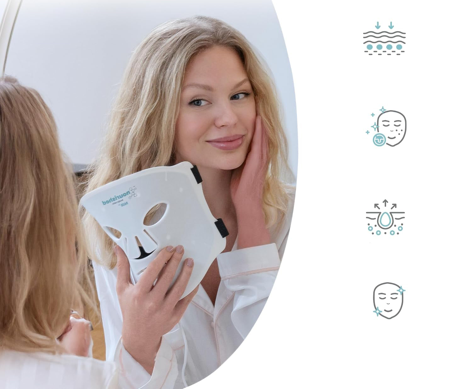 LED face and neck mask light therapy red blue anti-aging Manufacturer code B0DQD3KF1B