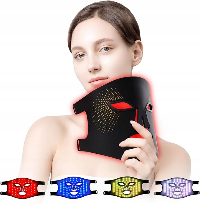 LED face mask, light therapy, 4 colors