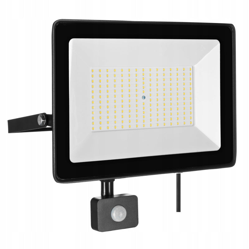 LED floodlight 150W with PIR sensor 230V IP44 white neutral SOLIS Brand Ledix