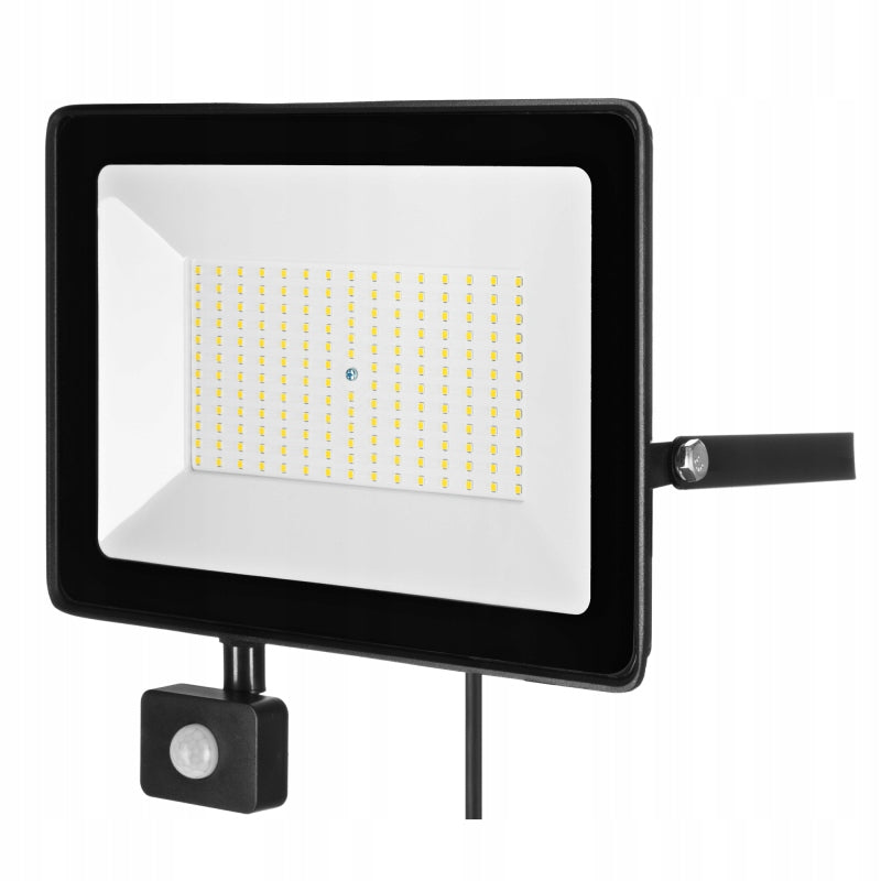 LED floodlight 150W with PIR sensor 230V IP44 white neutral SOLIS