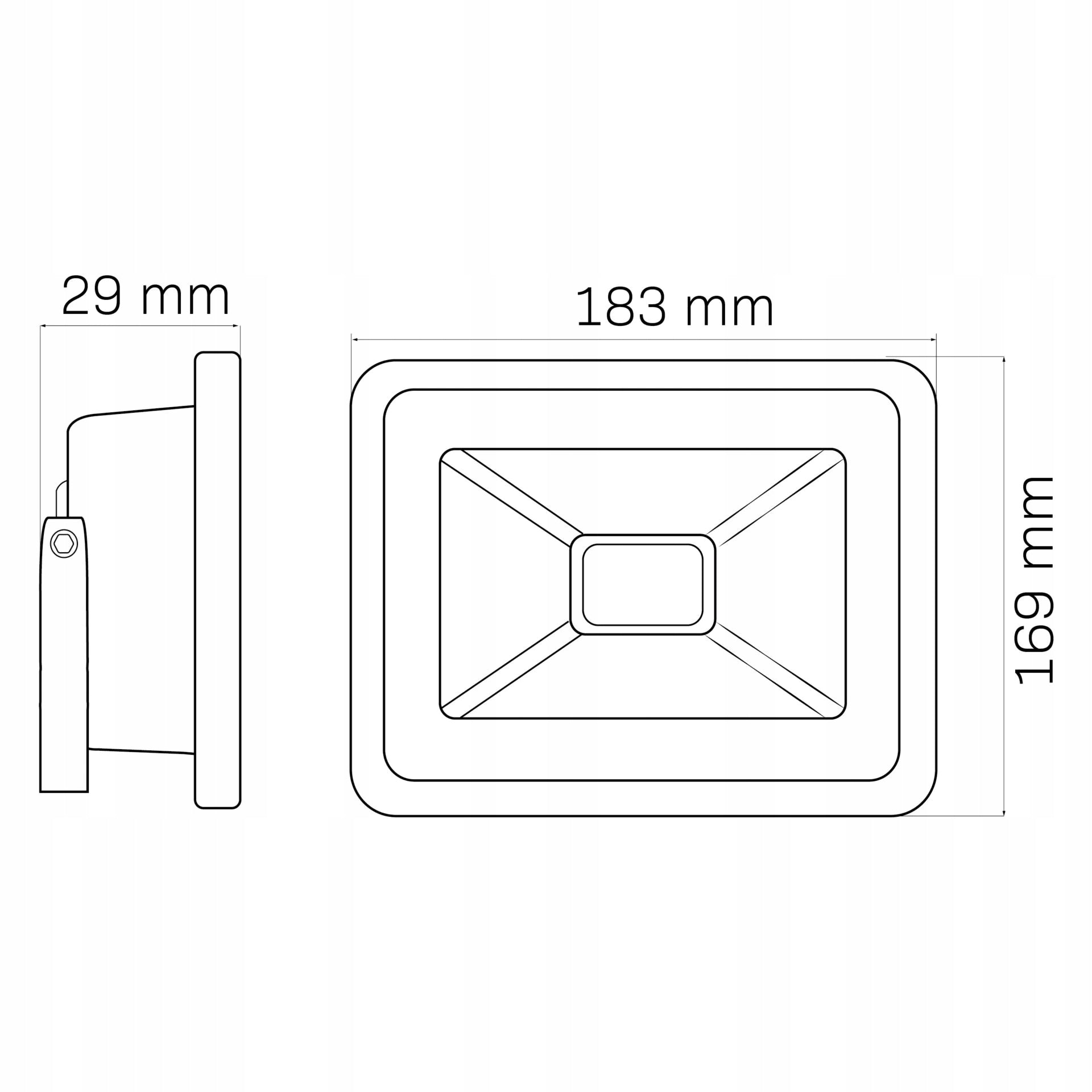 LED floodlight 50W 4200lm IP65 6500K black Manufacturer code 304865
