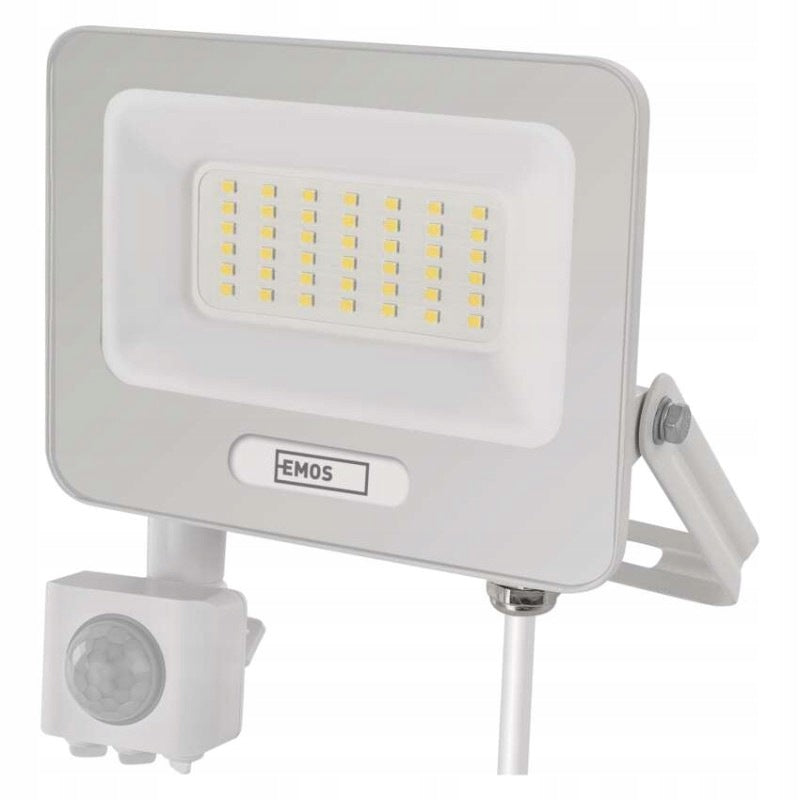 LED floodlight GLARO PIR 30 W, white, IP54, 3000 lm, neutral white EMOS Brand Emos