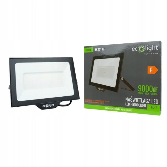 LED floodlight NL-1 HALOGEN 100W 3000K WHITE WARM 9000lm IP65 Brand Ecolight