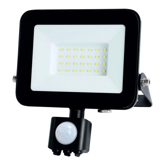 LED floodlight SMD 30W PIR sensor IP65 6500K 2700lm black GOLDLUX
