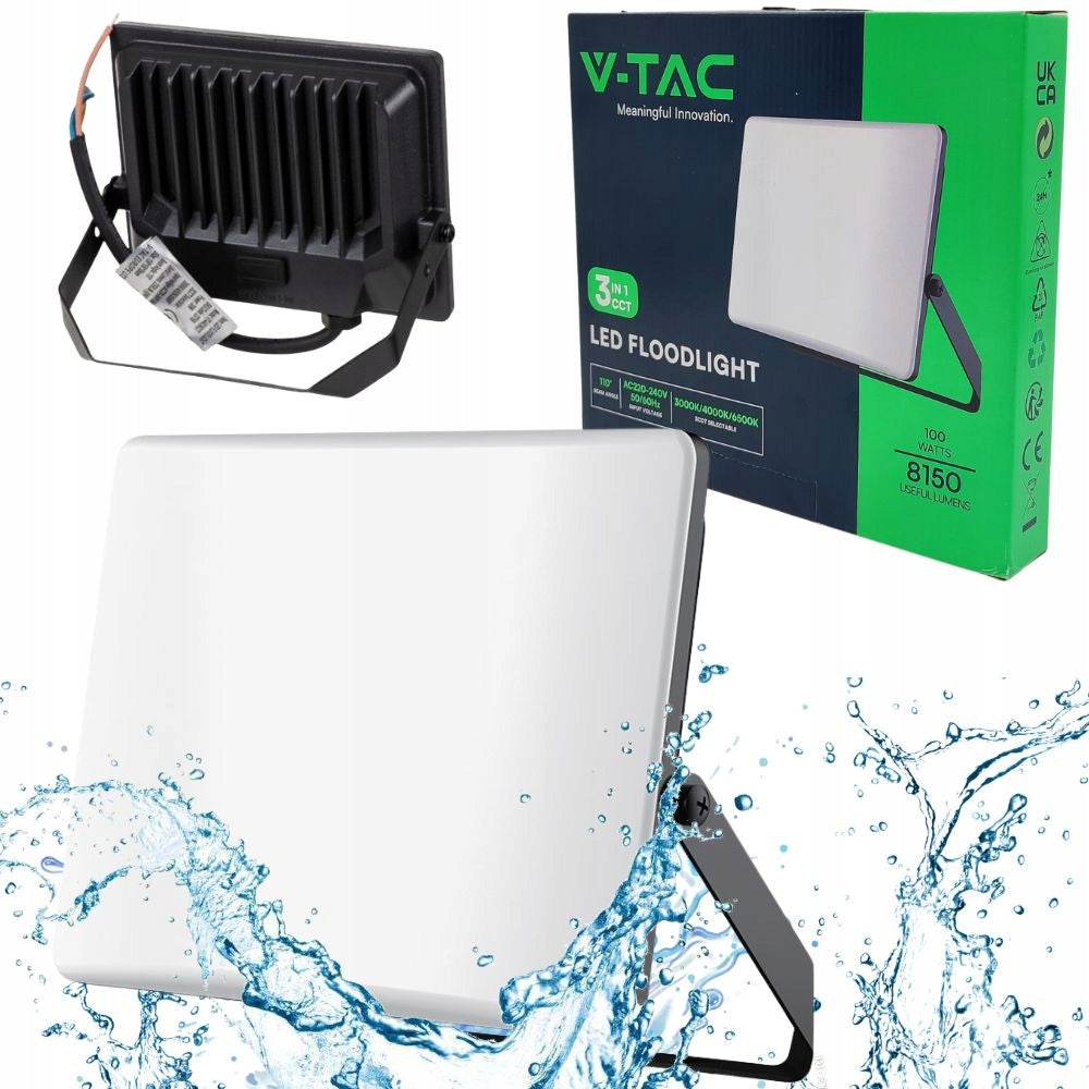 LED halogen floodlight 100W CCT variable color 8150LM IP65 waterproof VTAC