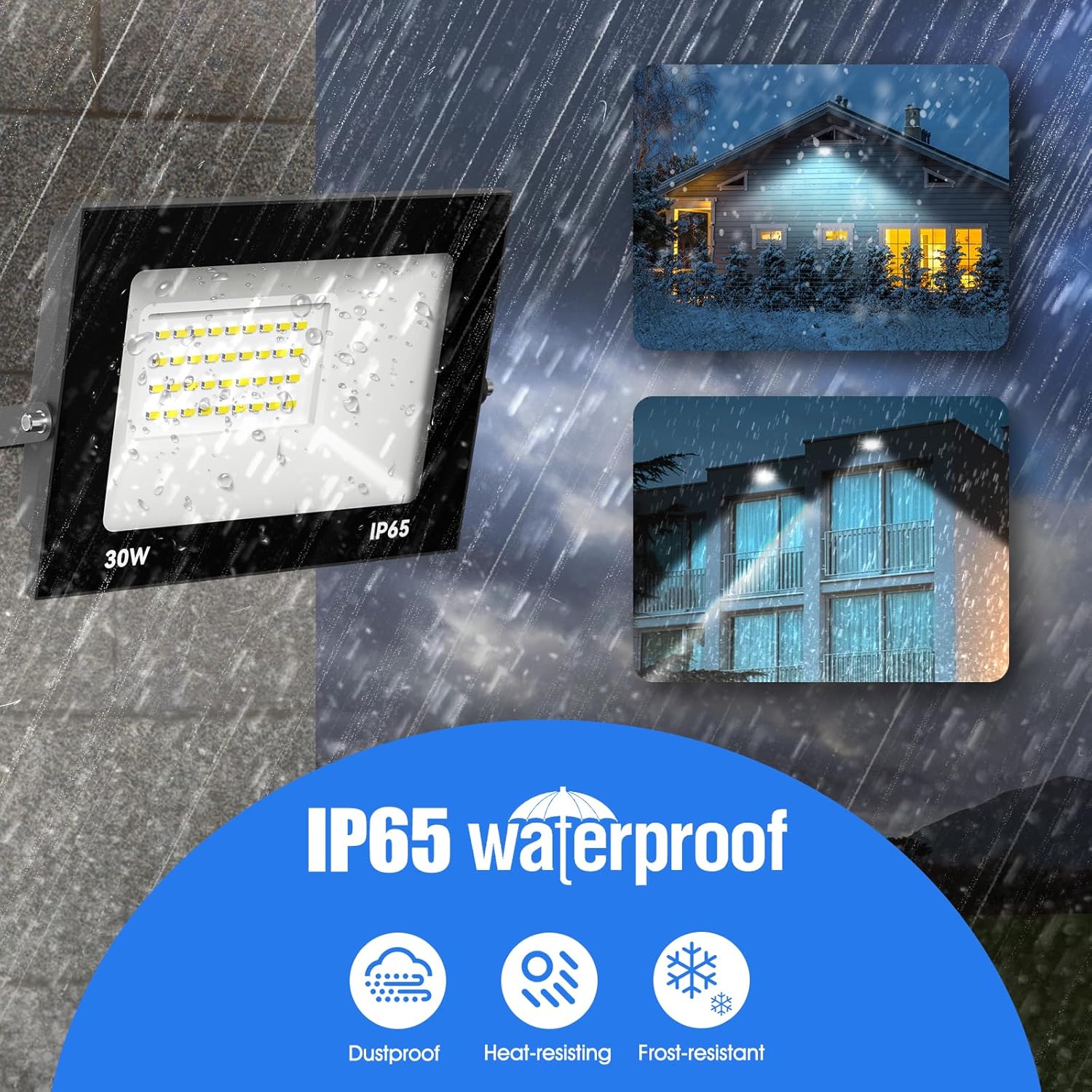 LED headlight 200W cold white 20000lm waterproof IP65 garage Color temperature 6000 K