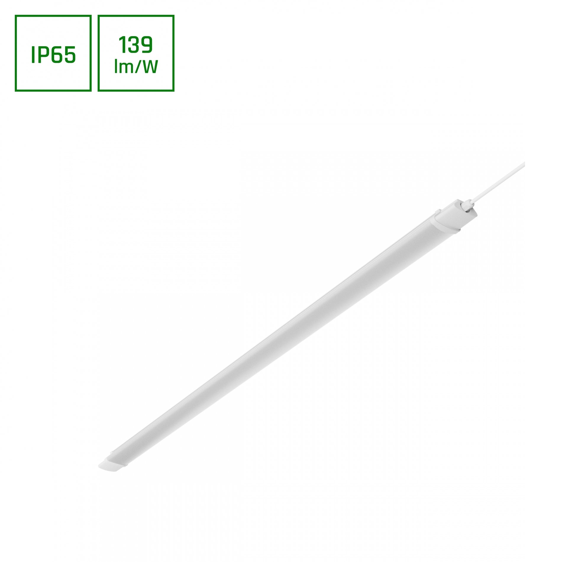 LED lamp 120cm 36W 4000K IP65 with switch for warehouse Color white