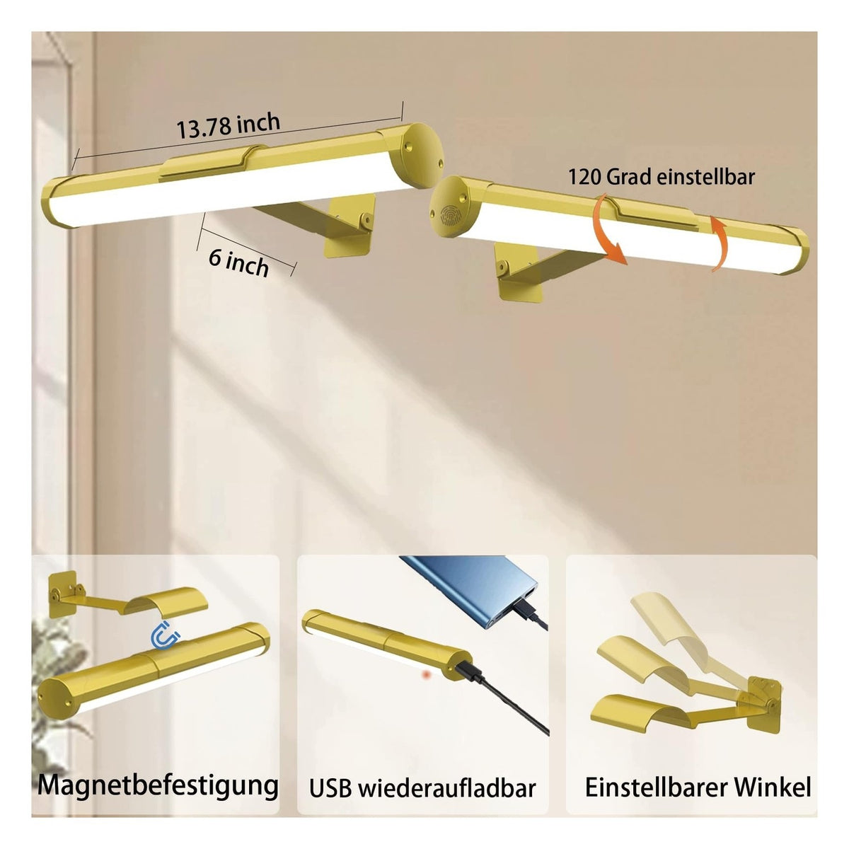 LED light - dimmable - with remote control and timer - 13,78 inch Brand no brand
