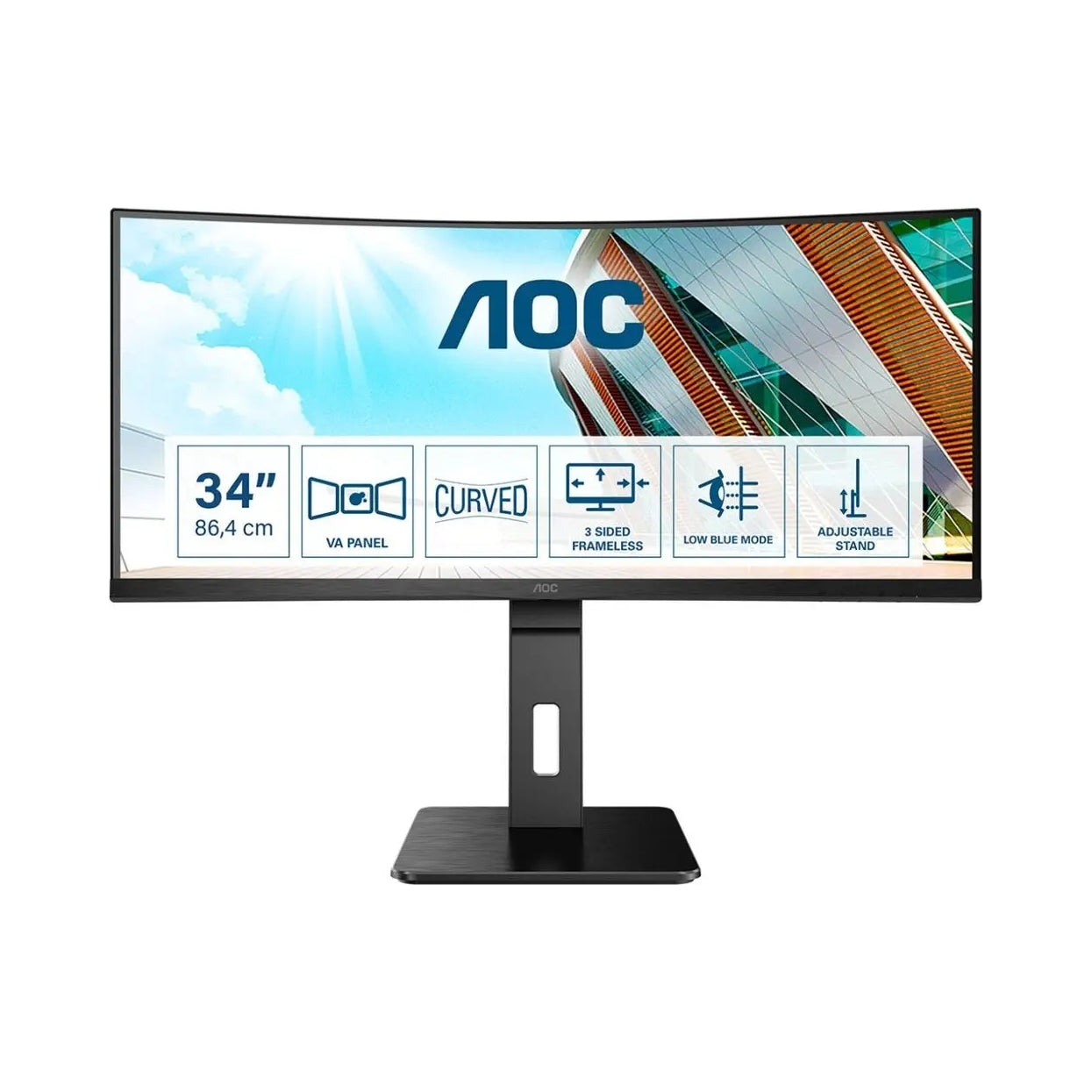 LED monitor AOC CU34P2A 34" 3440 x 1440 px VA