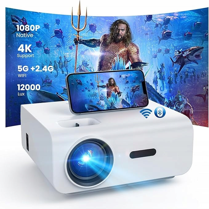 LED projector Hopvision F2 1080P, 4K, 5G+2,4G WIFI, BLUETOOTH, DIGITAL ZOOM