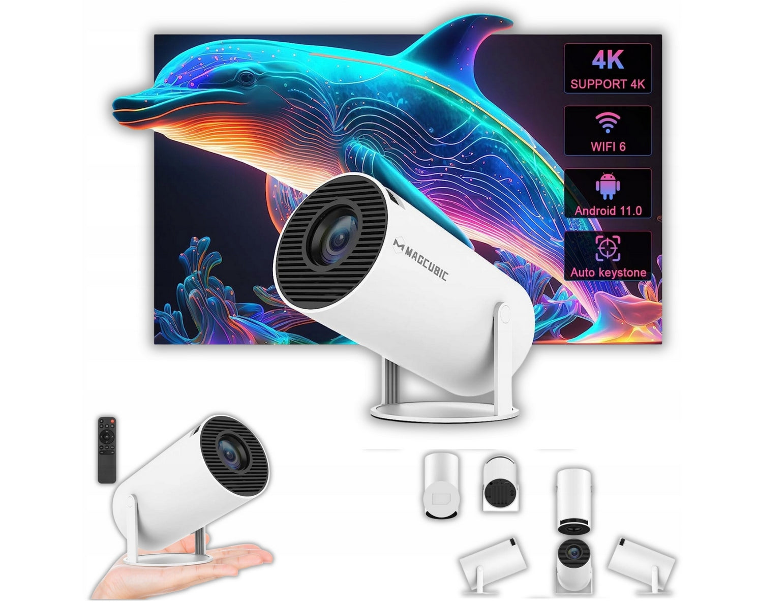 LED projector Magcubic HY300 white Manufacturer code B0C3TR15TR