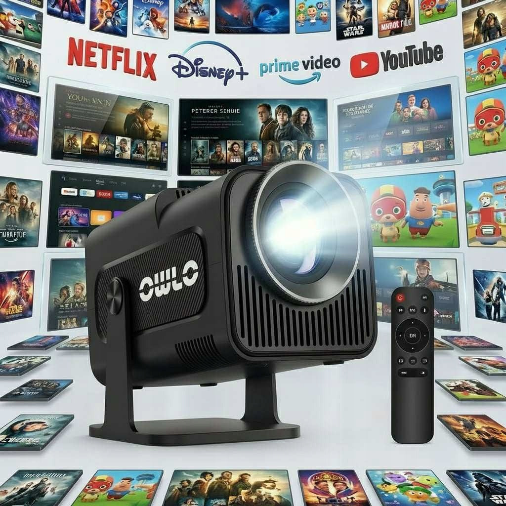 LED projector OWLO Projector NETFLIX HBO MAX AMAZON HY320 PRO ultra black Packaging status original