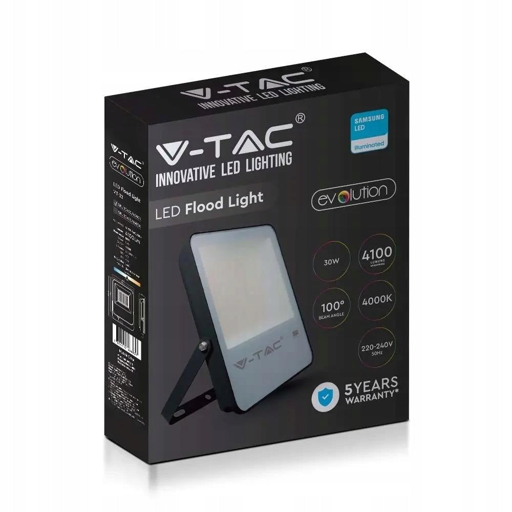 LED projector V-TAC 50W SAMSUNG CHIP Black 137Lm/W EVOLUTION VT-52 6500K 6 Color black