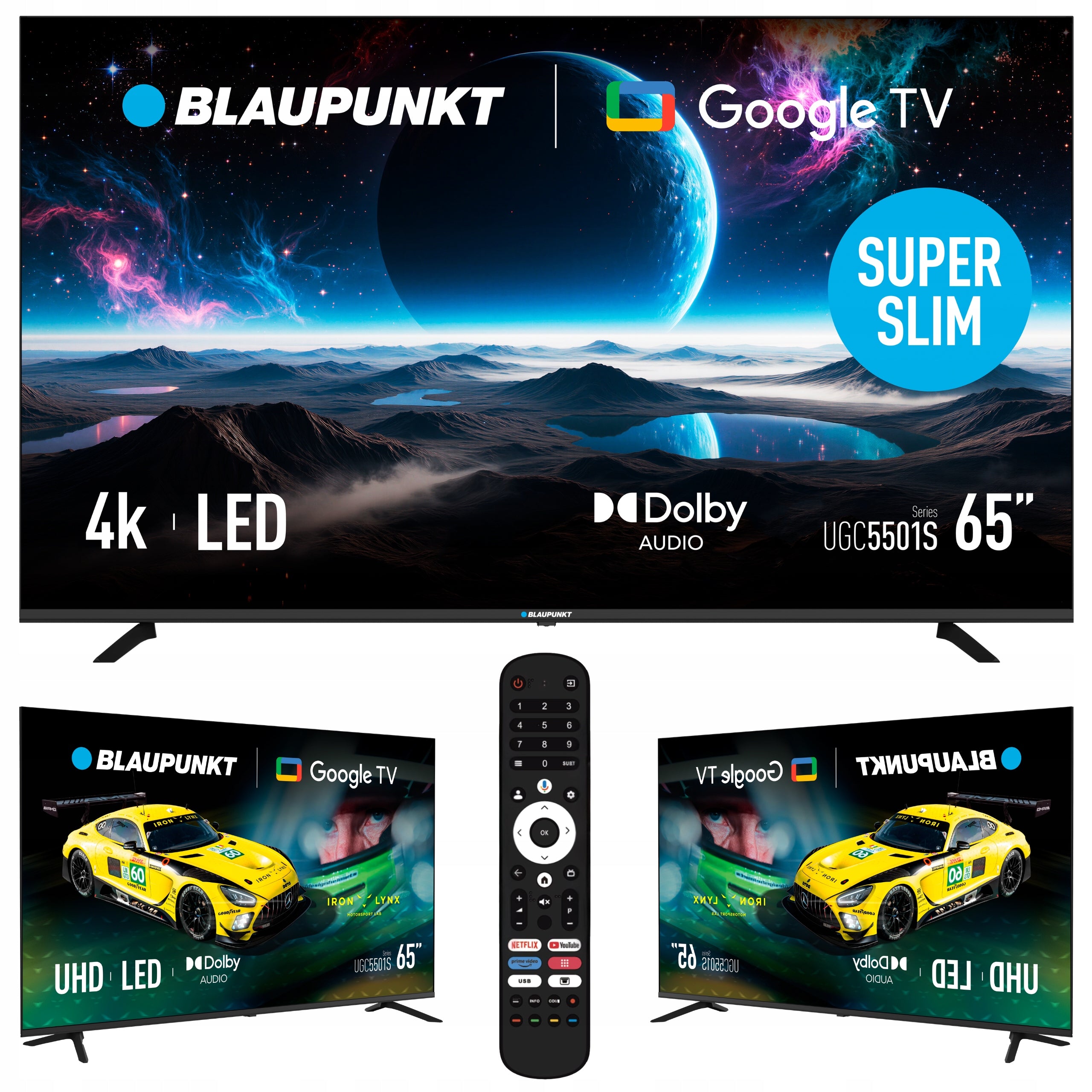 LED televize Blaupunkt 65UGC5501S 65" 4K UHD černá
