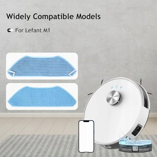 LEFANT M1 M2 PRO M2S MICROFIBER ROBOT CLOTHS 4 PCS STEEL Dominant color clear