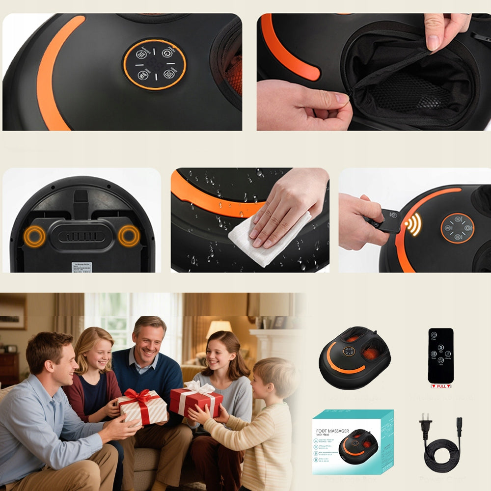 LEG FOOT MASSAGER HEATING KNEADING ROLLING 4IN1 4 MODES REMOTE CONTROL Brand no brand