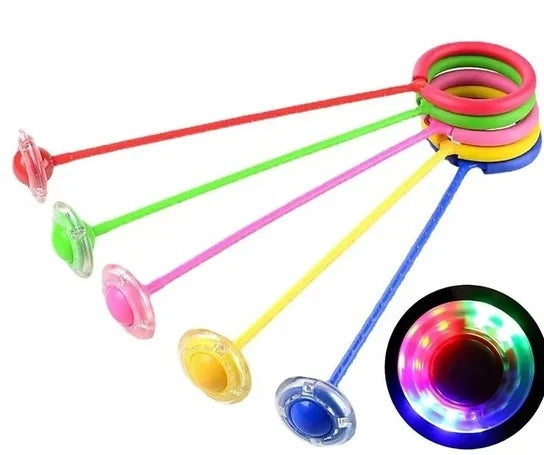 LEG JUMP ROPE LED GLOWING HULA HOOP SKIP BALL FOR KIDS AND ADULTS 3+ Manufacturer code TM-2069 niebieski